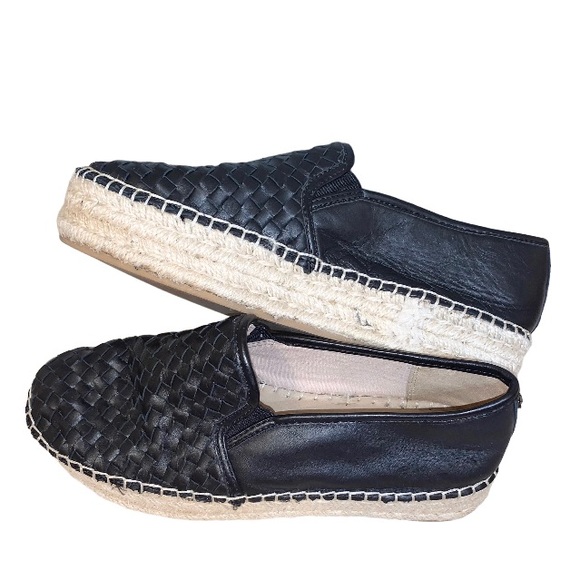 SAM EDELMAN Catherine black leather espadrille loafers women’s shoes size 9 - Picture 3 of 16